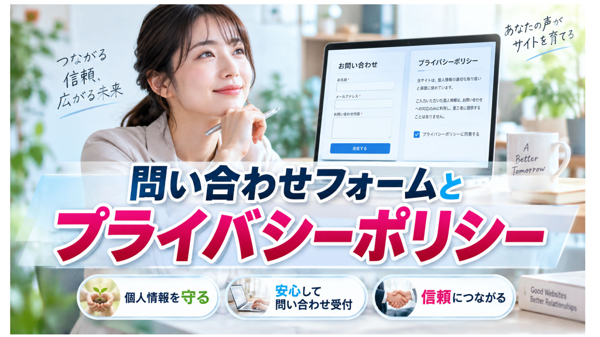 問い合わせフォームとプライバシーポリシー