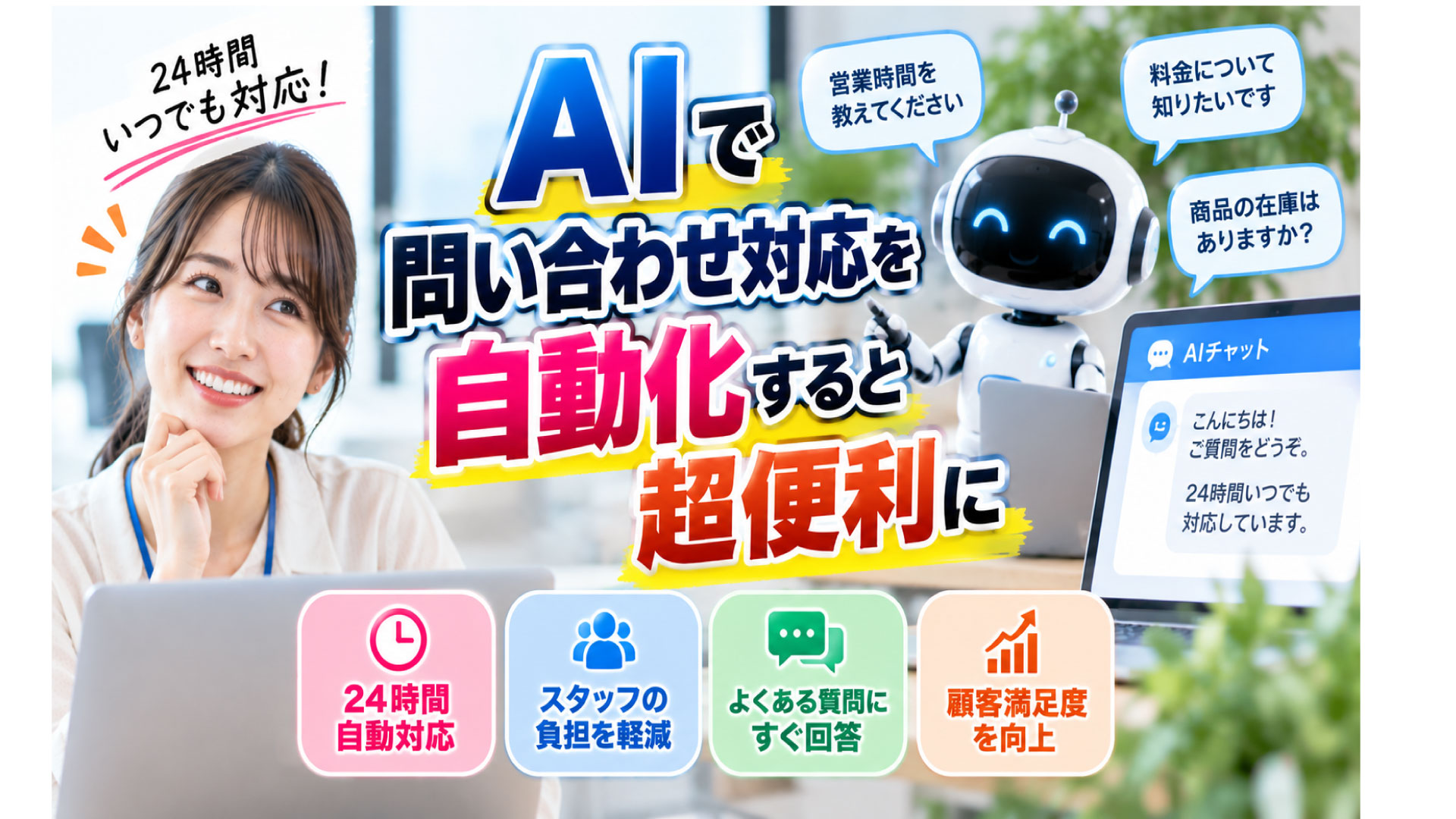 AIで問い合わせ対応を自動化すると超便利に